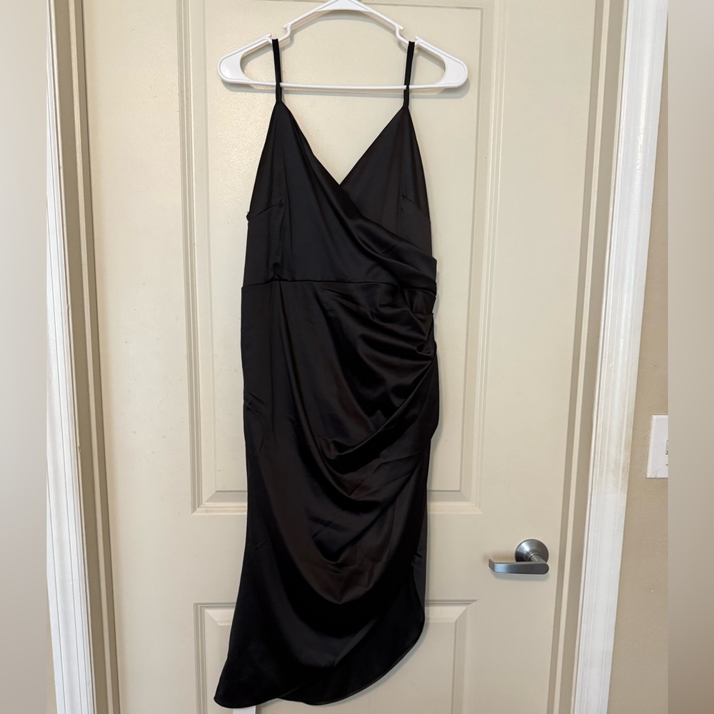 Elegant Black Asymmetrical Dress